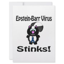 Epstein-Barr Virus Stinks Skunk Awareness Design Custom Invitation