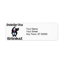 Epstein-Barr Virus Stinks Skunk Awareness Design Custom Return Address Label