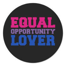 Equal Opportunity Lover Round Stickers