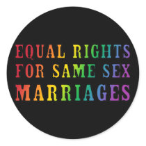 Equal Rights for Same Sex Marriages stickers by rainbowthree Equal Rights for Same Sex Marriages stickers