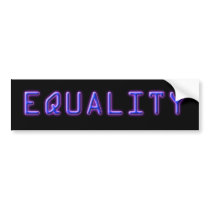 Equality Blue & Purple Bumper Sticker bumper stickers