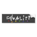 Equality Drk Bumper Sticker bumper stickers by Method77 Equality Drk Bumper Sticker bumper stickers