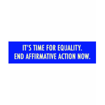 EQUALITY END AFFIRMATIVE ACTION NOW t-shirts