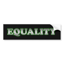Equality Green and Silver Bunper Sticker bumper stickers