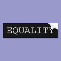 Equality Plain White Bumper Sticker bumper stickers
