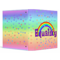 Equality Rainbow 3 Ring Binder
