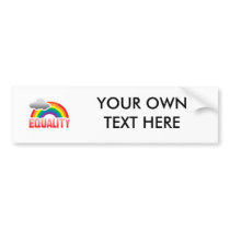 EQUALITY RAINBOW BUMPER STICKER