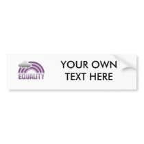 EQUALITY RAINBOW PURPLE BUMPER STICKERS