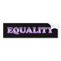 Equality Silver Neon Bumper Sticker bumper stickers