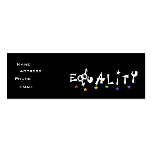 Equality Stars Profile Card Business Card Templates (front side)