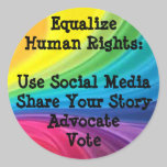 Equalize Human Rights Sticker stickers