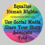 Equalize Human Rights Sticker stickers
