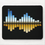 Equalizer - Blue/Gold Mouse Mat