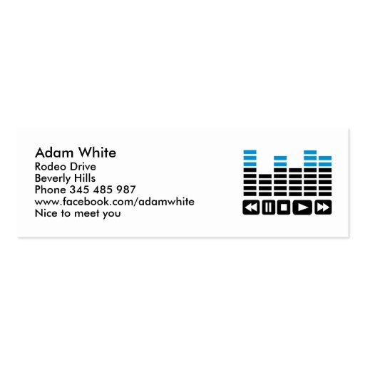 Equalizer Business Card Template (front side)
