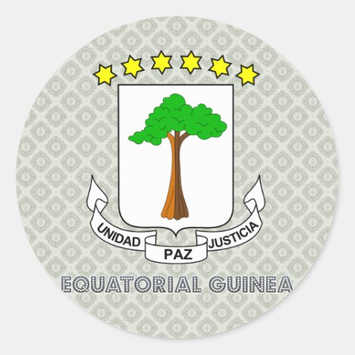 Equatorial Guinea Coat of Arms Stickers | Zazzle