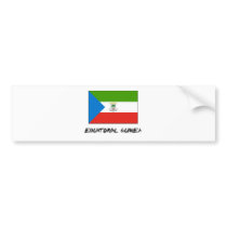 Equatorial Guinea Flag bumper stickers by flagshirt Equatorial Guinea Flag bumper stickers