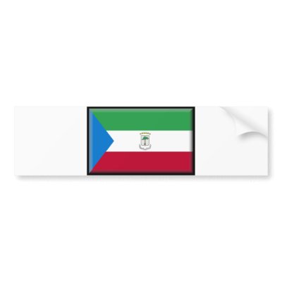 Equatorial Guinea Flag Bumper Sticker by jacinto888