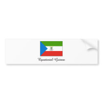 Equatorial Guinea Flag Design bumper stickers by flagshirt Equatorial Guinea Flag Design bumper stickers