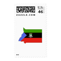 Equatorial Guinea flag map postage by FlagStore Equatorial Guinea flag map postage