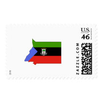 Equatorial Guinea flag map postage by FlagStore Equatorial Guinea flag map postage