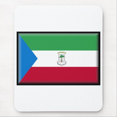 Equatorial Guinea Flag Mouse Pads by jacinto888