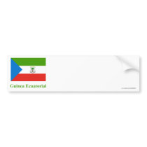 Equatorial Guinea Flag with Name in Spanish bumper stickers by Vexillophile Equatorial Guinea Flag with Name in Spanish bumper stickers
