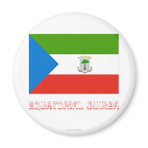 Equatorial Guinea Flag with Name Fridge Magnet
