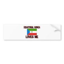 Equatorial Guinea Loves Me bumper stickers by flagshirt Equatorial Guinea Loves Me bumper stickers