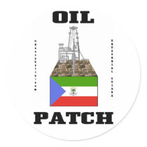 Equatorial Guinea Oil Patch Sticker,Oil Rig Gift