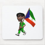 Equatorial Guinean Boy Mouse Pads