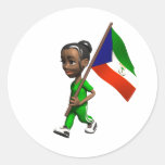 Equatorial Guinean Girl Sticker