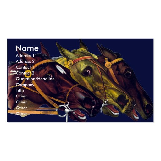 EQUESTRIAN Business Cards (front side)