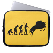 Equestrian evolution from man to horseback computer sleeve