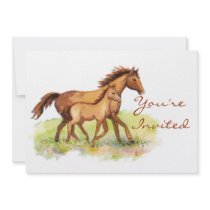 Equestrian Horse & Foal Invite