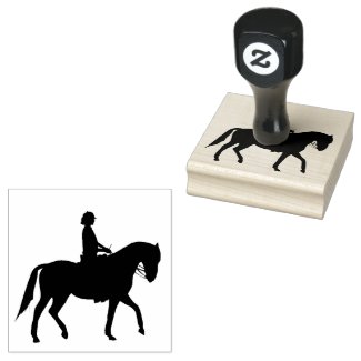 Equestrian Horseback Riding Design Wooden Stamp