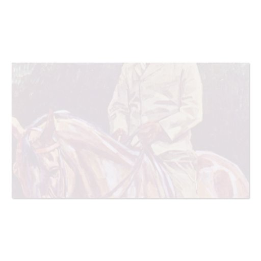 Equestrian Portrait By Trübner Wilhelm Business Card (back side)