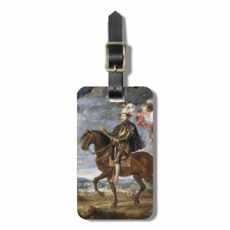Equestrian Portrait of Philip II Peter Paul Rubens Bag Tag
