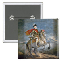 Equestrian Portrait of Philip III  c.1628-35 Pinback Buttons