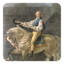 Equestrian Portrait of Stanislas Kostka Square Stickers