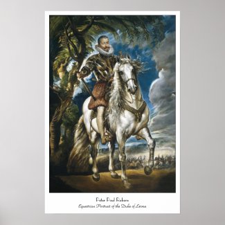 Equestrian Portrait of the Duke of Lerma Rubens Print