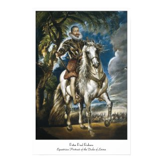 Equestrian Portrait of the Duke of Lerma Rubens Print