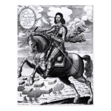 Equestrian portrait post card