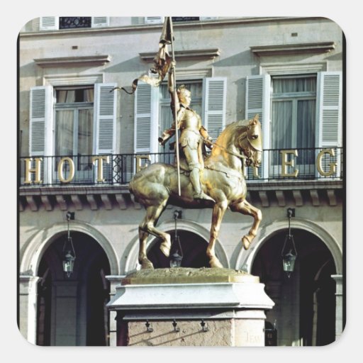 Equestrian statue of Joan of Arc Square Stickers