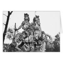 Equestrian statue of Louis XIV Greeting Cards