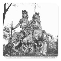 Equestrian statue of Louis XIV Square Sticker