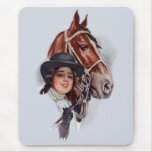 Equestrian Woman Mousepads