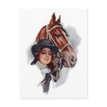 Equestrian Woman postcards
