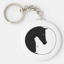 Equestrian Ying Yang Keychains