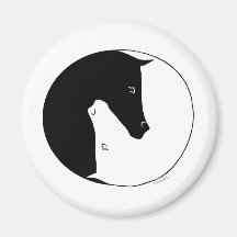 Equestrian Ying Yang Magnet