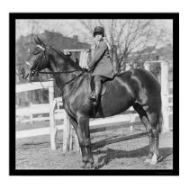 Equestrienne Girl on Her Horse 1926 posters